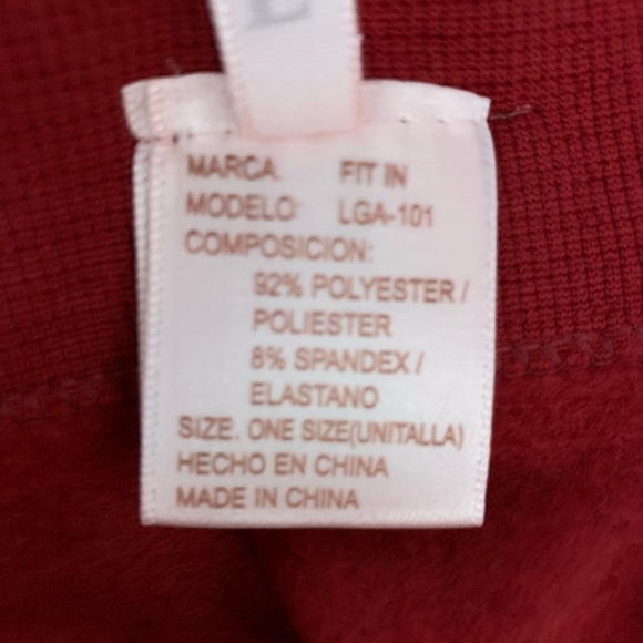 NEW Fit In Red Legging Pants One Size - Picture 8 of 9